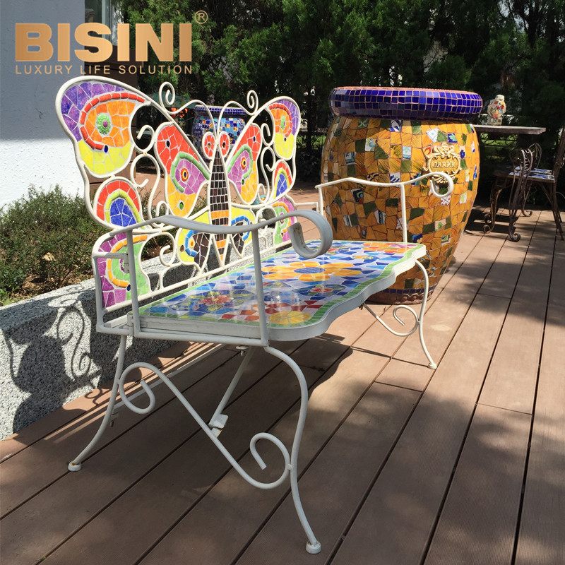 Special Design Villa Landscape Butterfly Iron 2 Seater Park Bench