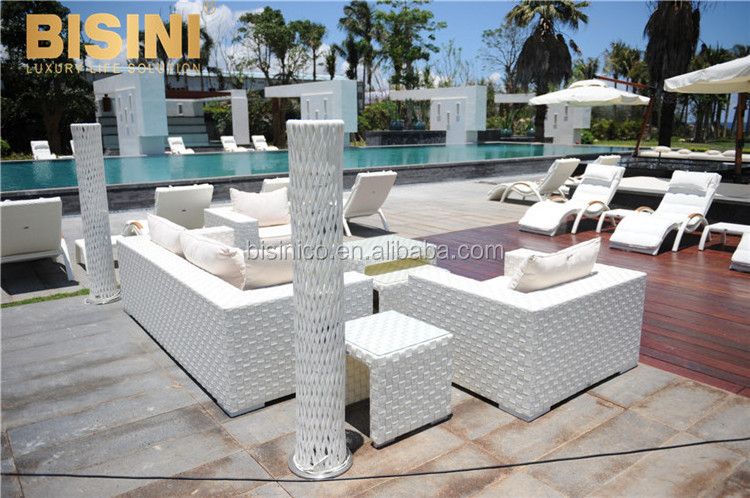 Seaside Beach White PE Rattan Wicker and Aluminum Swing Chairs Villa Outdoor Garden Patio Hanging Chair Hanging Hammock