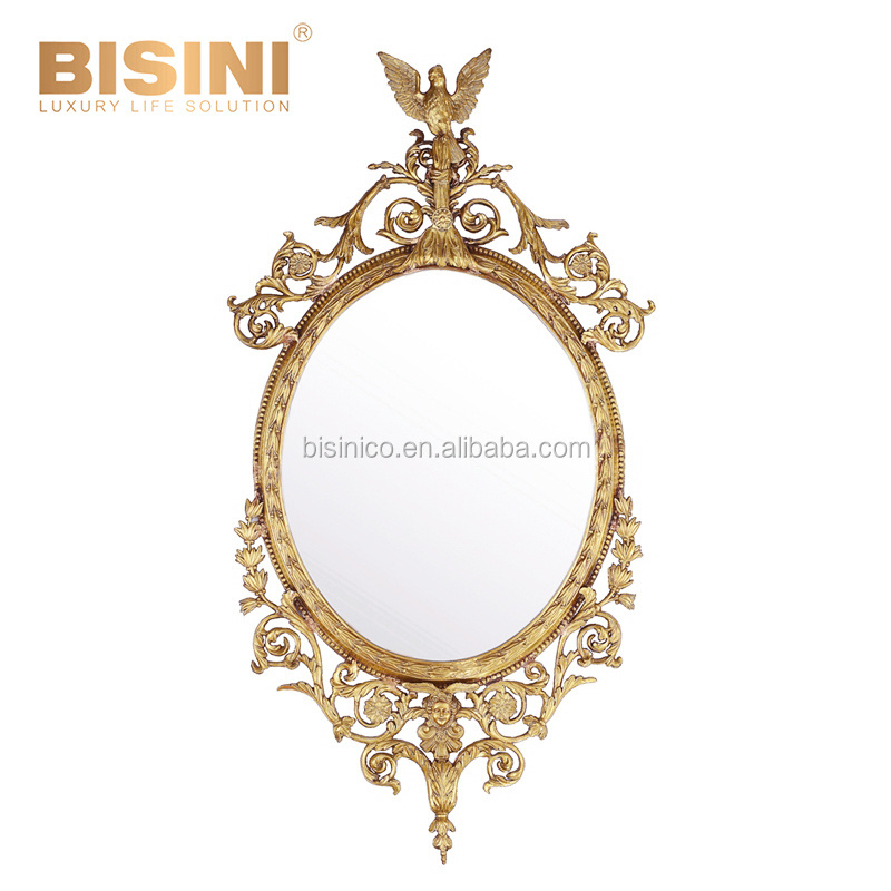 Luxury Elegant French Chateau Antique Piercing Cut Floral Rectangular Bronze Framed Wall Mirror