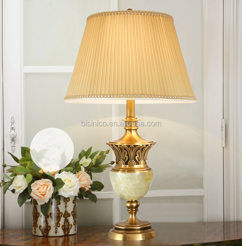 Fancy Classic Handmade European Gilt Decoration Crystal Reading Table Lamp With Floral Lampshade  BF05-89817