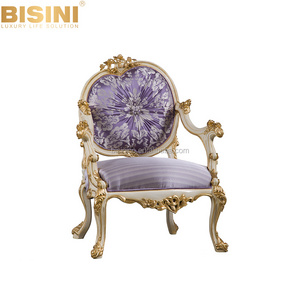 BISINI Brand Luxury Retro European Classical Flower Sofa, Embroidery Royal Irregular Sofa Design