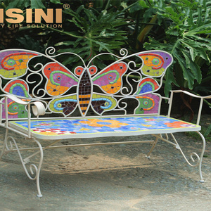 Special Design Villa Landscape Butterfly Iron 2 Seater Park Bench