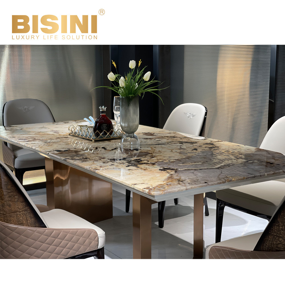 High class hardware cloth embroidery Rotatable table Natural wood Villa with Turntable luxury large round dining table