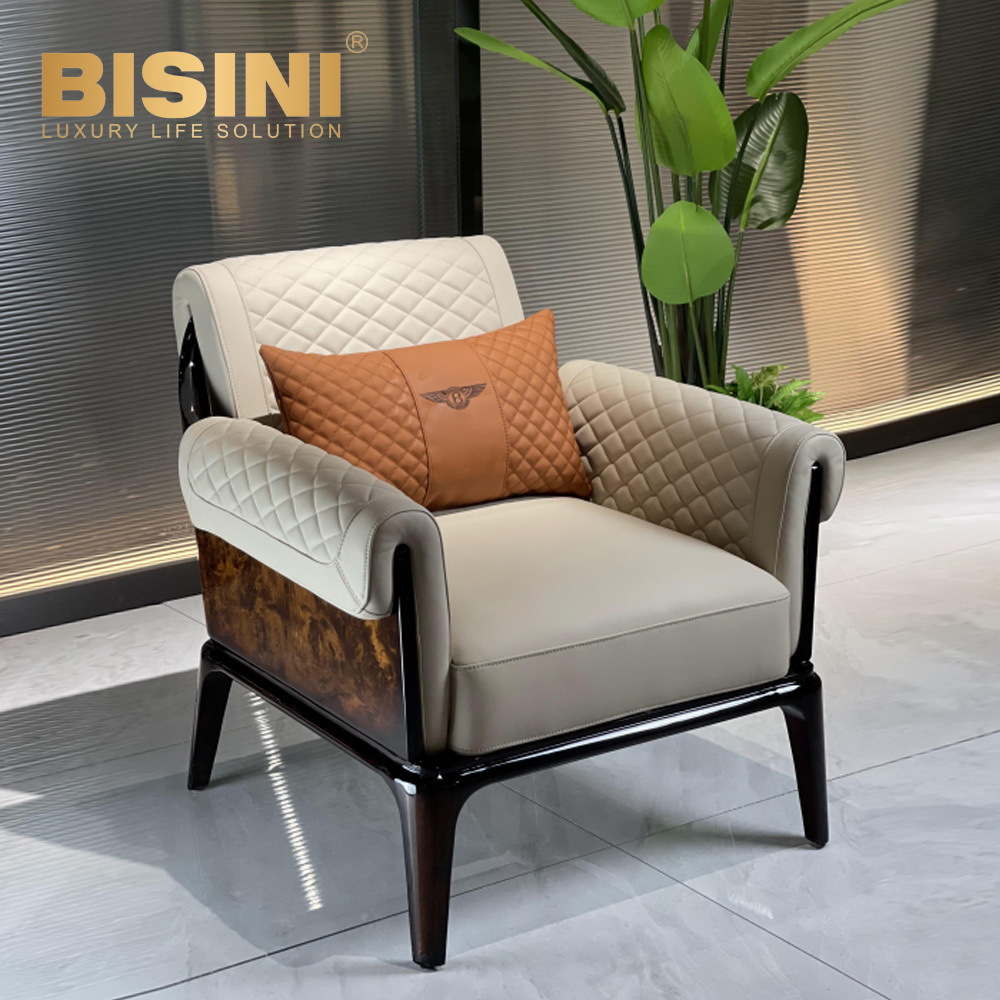 Luxury Fashion Solid wood leisure room chair Modern Cloth art Cloth art Lounge chair High-end Leisure chair