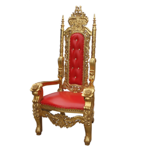 Bisini Royal Furniture| Luxury Goldleaf Wooden Chair For Living Room, Palace Throne Chair