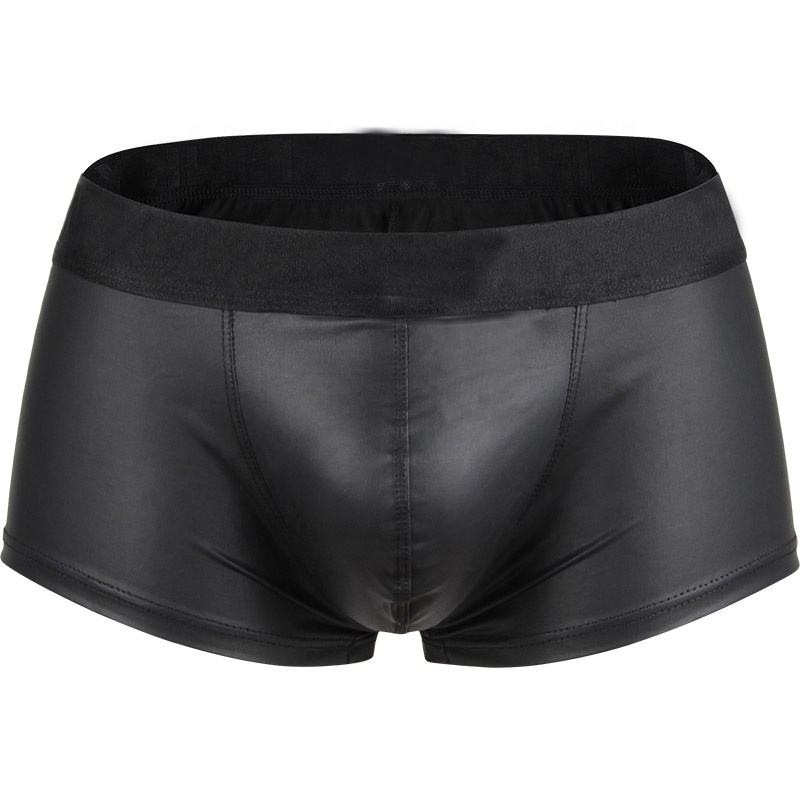 Men Plain Dyed With Selling For Men Casual Wear Quick Dry Men PU Leather Shorts