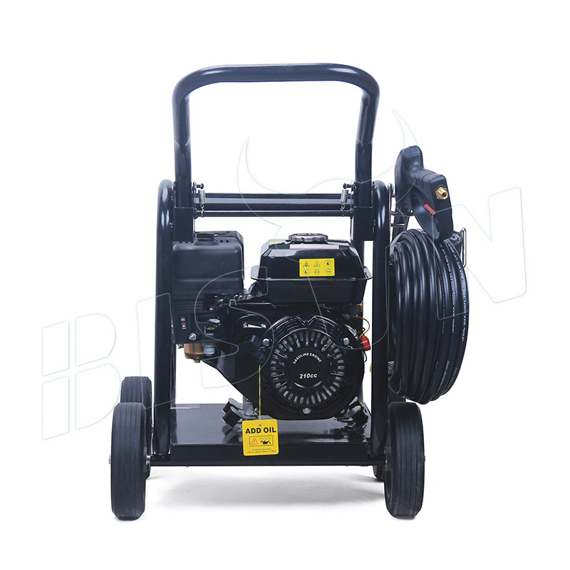 BISON 212Cc Light Duty Gasoline Petrol Engine Home High Pressure Car Washer With Wheels