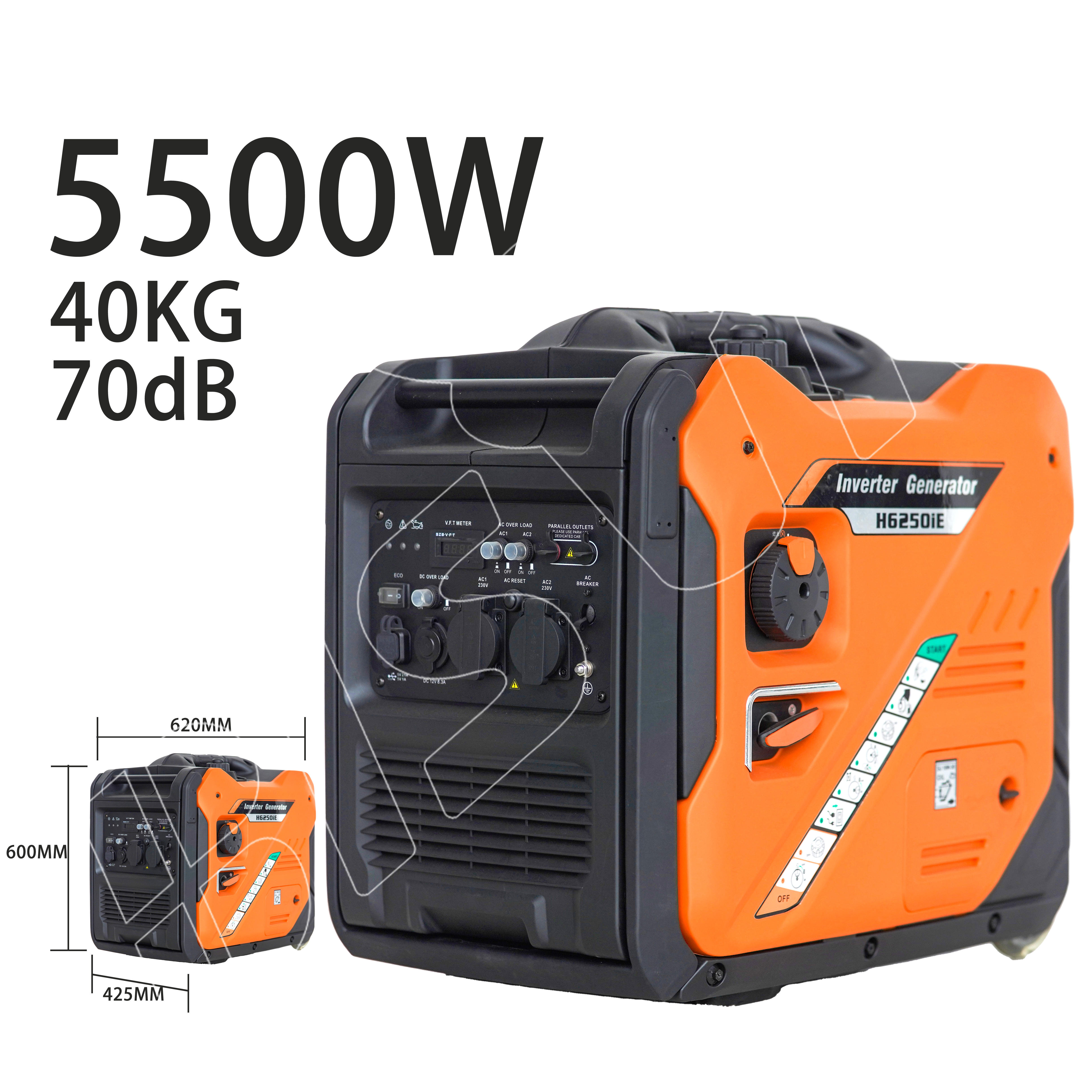 Bison Dual Fuel Remote Start 5Kw 5Kva 5.5Kw Super Silent LPG Inverter Generator For Home Use