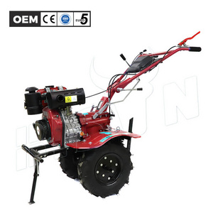 BISON(CHINA) Diesel Engine 5hp 6hp 10hp Mini Handheld Power Rotary Tiller Rotavator Multipurpose Garden Cultivator