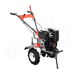 BISON(CHINA) Plowing Machine Automated Farm Rice Cultivator 186F Mini Power Tiller