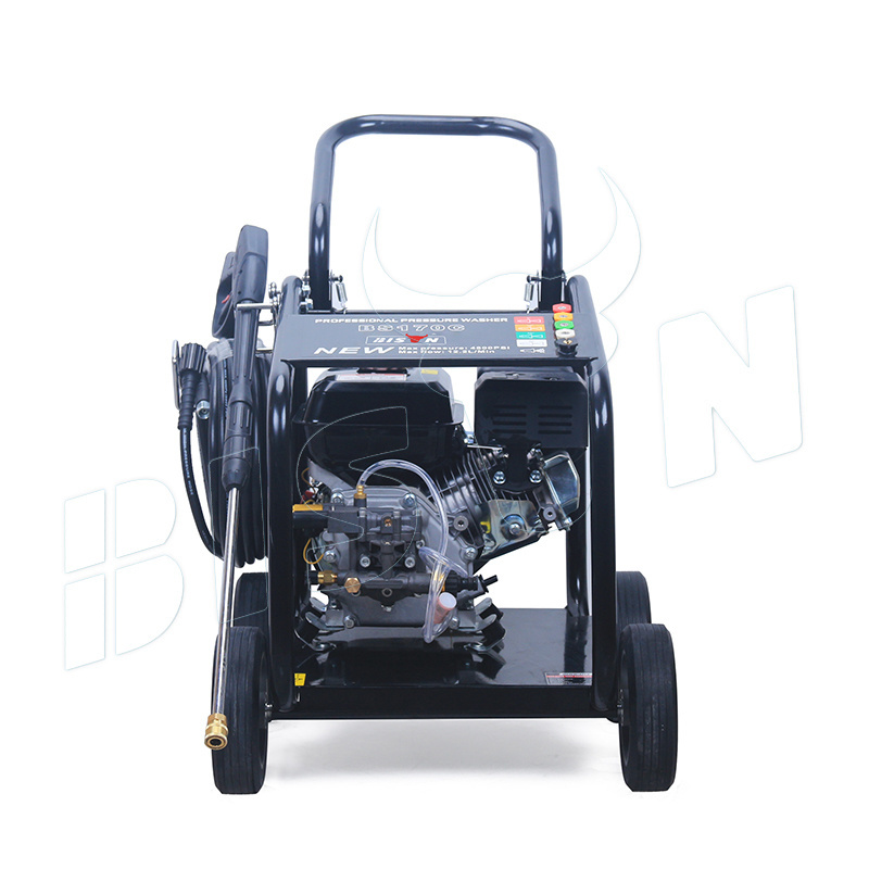 BISON 212Cc Light Duty Gasoline Petrol Engine Home High Pressure Car Washer With Wheels