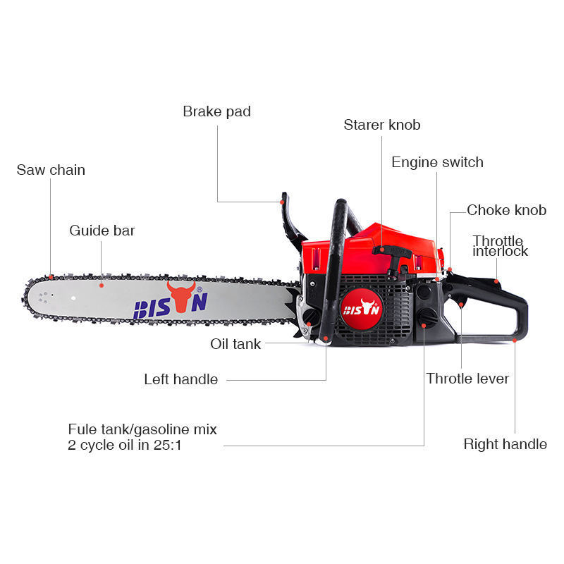 Professional Chain Saw Petrol 2-stroke 45cc Portable Stone Quarry Chain Saw Cutting Machine