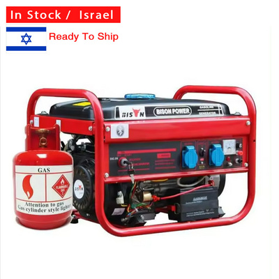 In Stock Israel Lpg Generator 2kw 2.5kw 2000w 2800w 2900w Cheap Price 220v 3kva Small Electricity Home Gasoline Generators