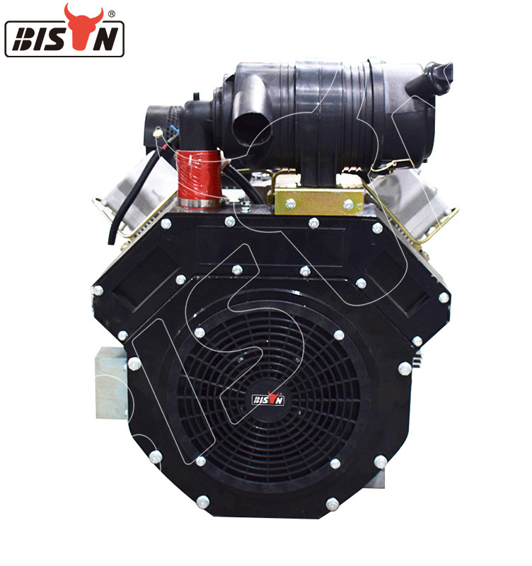 BISON Multi-cylinder 18Hp Irrigation Water Pump Electric Start Small Air-cooled Diesel Engine