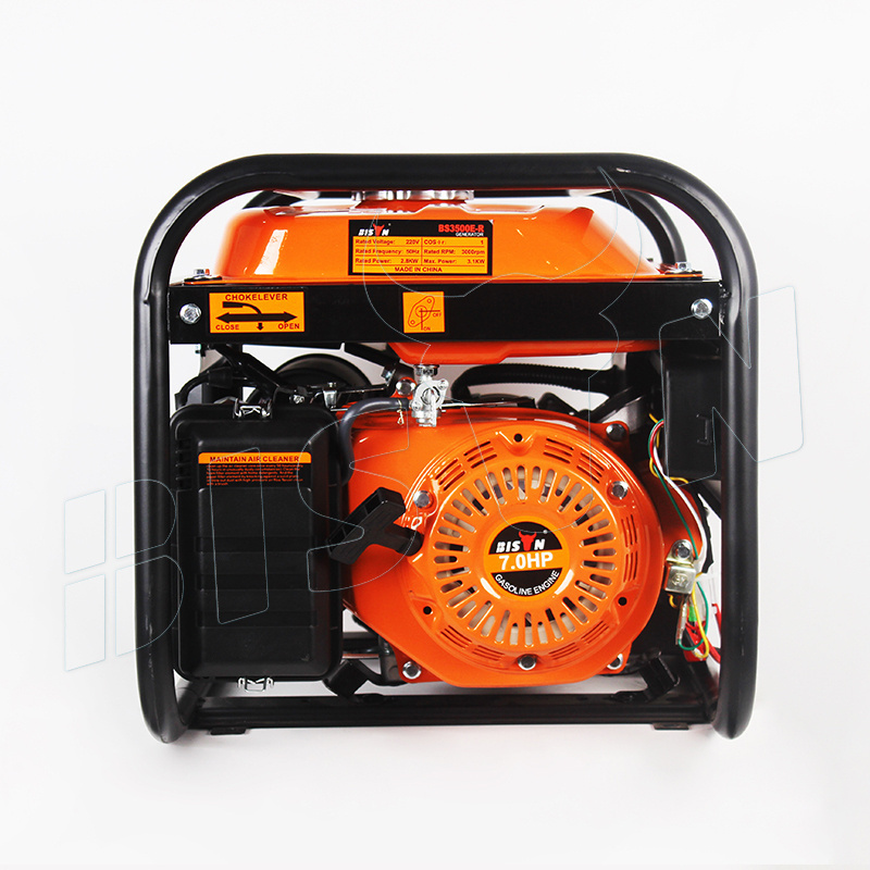 Bison 170F Engine Power 3Kva 3Kw 3000Watts Recoil Electric Start 48V Dc Gasoline Generator