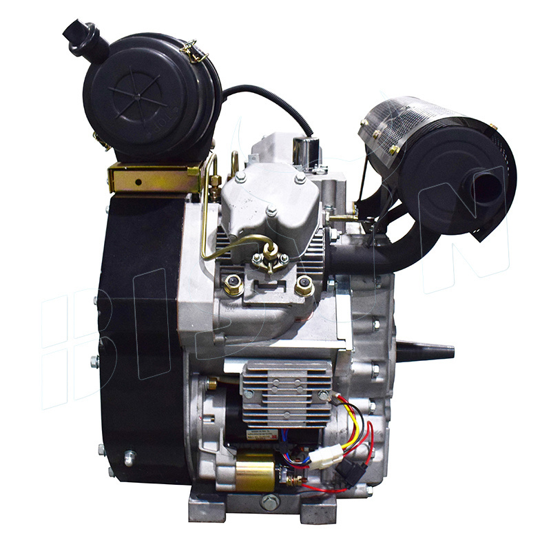 chinese small air cooled 2cylinder 20hp diesel engines