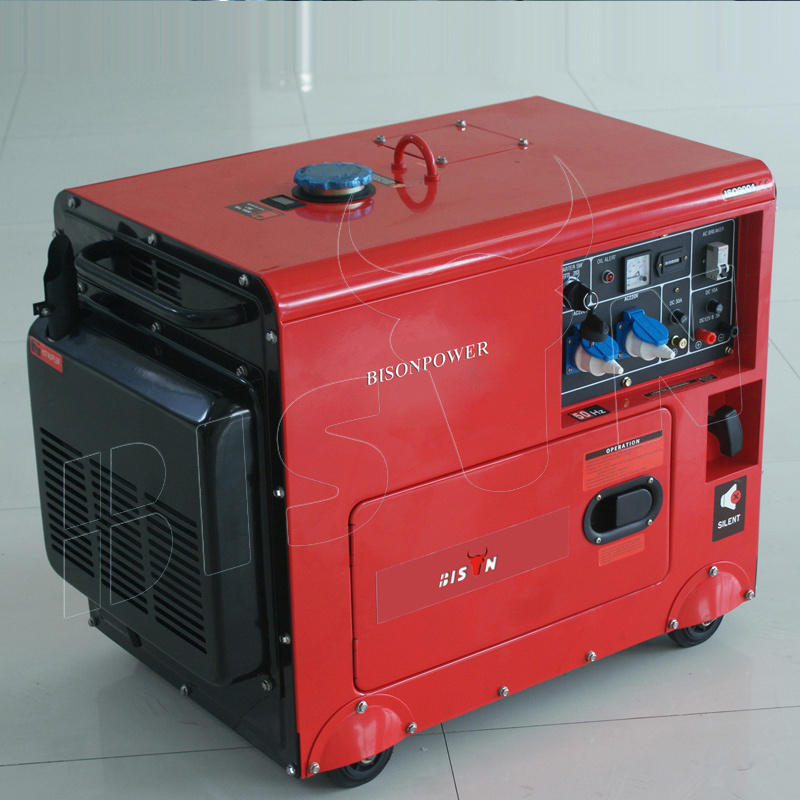 Bison China 240v 60hz 4kw 4kva 5.5kw 5 Kw 5000 Watt Silent Portable One Cylinder Quiet Diesel Generator