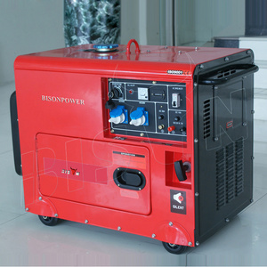 Bison China 240v 60hz 4kw 4kva 5.5kw 5 Kw 5000 Watt Silent Portable One Cylinder Quiet Diesel Generator