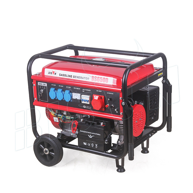 Bison 5kw 5kva 5000w Portable Key Start Ohv  Petrol Engine Power Gasoline Generator