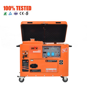 Bison Exporting Electric Start 186Fa 1 Phrase 5000Watt 5Kva Silent Type Diesel Generator With Oil Alert