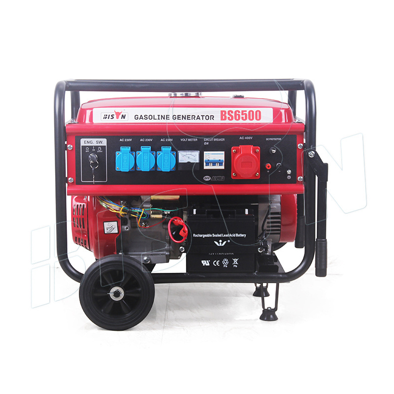 Bison 5kw 5kva 5000w Portable Key Start Ohv  Petrol Engine Power Gasoline Generator