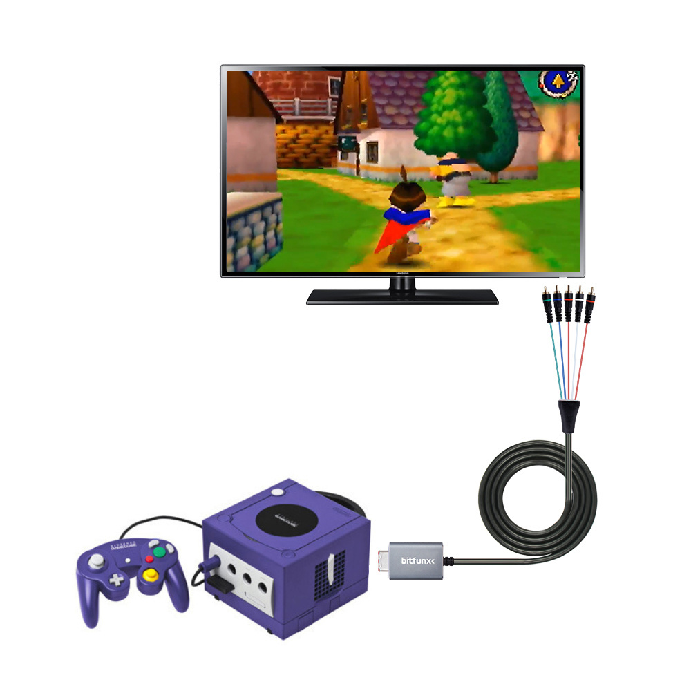 Other Game Accessories Free Sample AV Output 5 RCA YPbPr Component Video Gamecube Cable for NGC