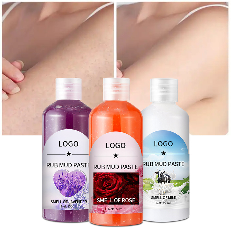 customization peeling gel Rose lavender milk organic brightening whitening exfoliating body scrubs private label