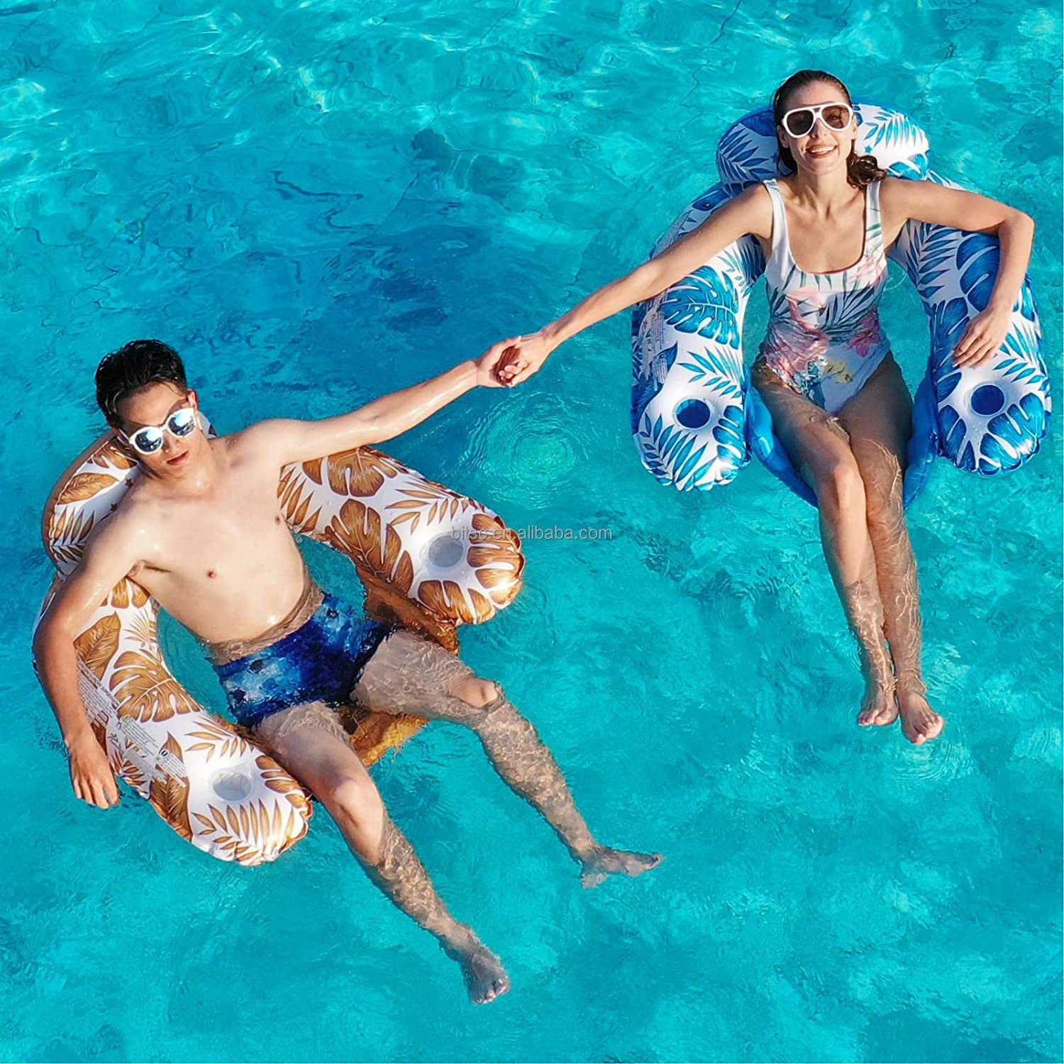 2024 Summer New Inflatable Water Lounger Hammock Pool Portable Floating Air Lightweight Hammocks for Swimming Pool