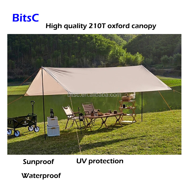 2023 New Hot Waterproof, Durable, Portable, Camping Tarp, Hammock Tarp, Rain Cover with poles