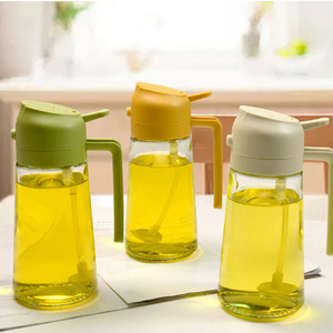 Olive Oil Dispenser Dual-Purpose Camping BBQ Reusable Sauce Sprayer Bottle Glass Spray And Pour All-in-one Oil Spray Bottle