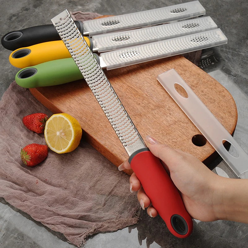 Kitchen Tool Stainless Steel Cheese Grater & Lemon Zester Lemon Lime Squeezer Citrus Press Manual Fruit Press Grater