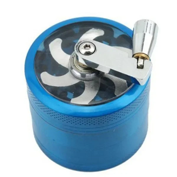 40MM Metal Manual Cigarette Grinder with Four Layers Lighters & Smoking Accessory for Tobacco Spice and Pepper Grinding