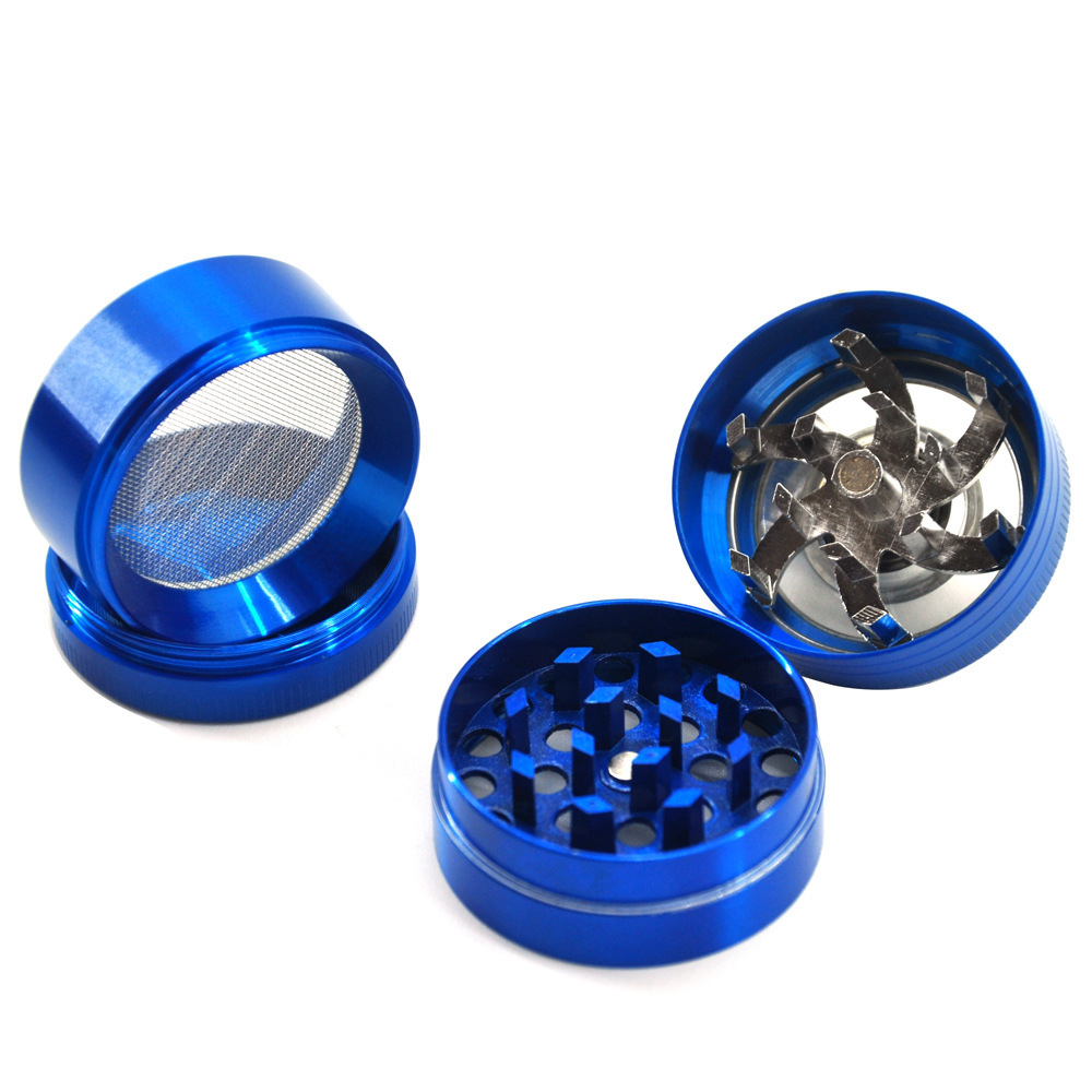 40MM Metal Manual Cigarette Grinder with Four Layers Lighters & Smoking Accessory for Tobacco Spice and Pepper Grinding