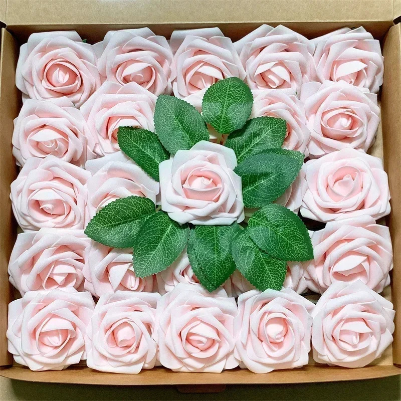 DIY Wedding Bouquets Party Home Decor Garden Decoration 25Pcs Artificial Foam Faux Flowers Roses