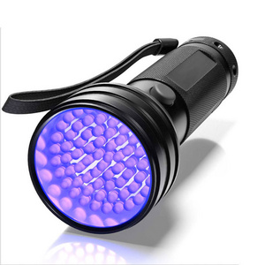 Cross-border 51 LED purple flashlight 395 UV banknote inspection lamp Scorpion lamp pet urine household flashlight