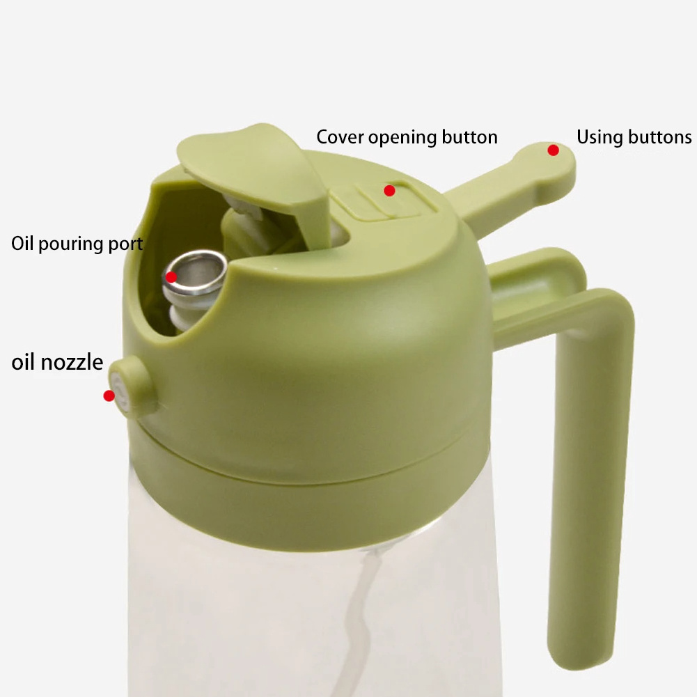 Olive Oil Dispenser Dual-Purpose Camping BBQ Reusable Sauce Sprayer Bottle Glass Spray And Pour All-in-one Oil Spray Bottle