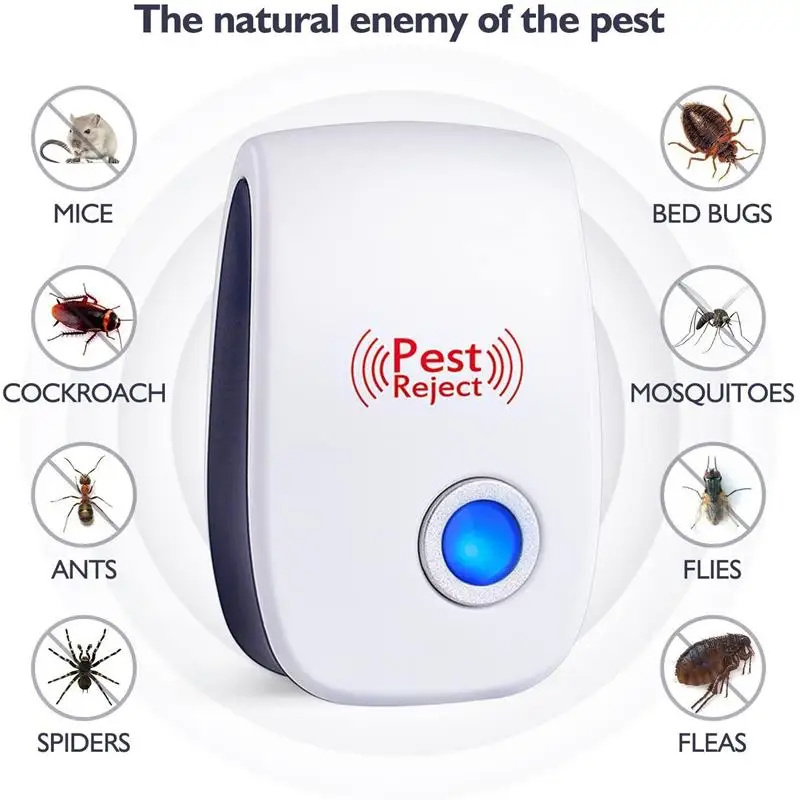 Intelligent ultrasonic mosquito repellent for mice cockroaches ants flies spiders fleas bats indoor travel mosquito repellent