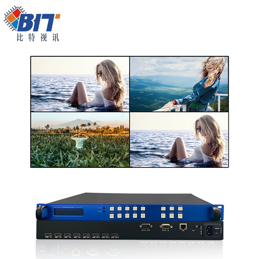 Professional Video 4 Input 4 Outputs Matrix Splitter 1x4 2x4 TV HDMI Switch 4x4