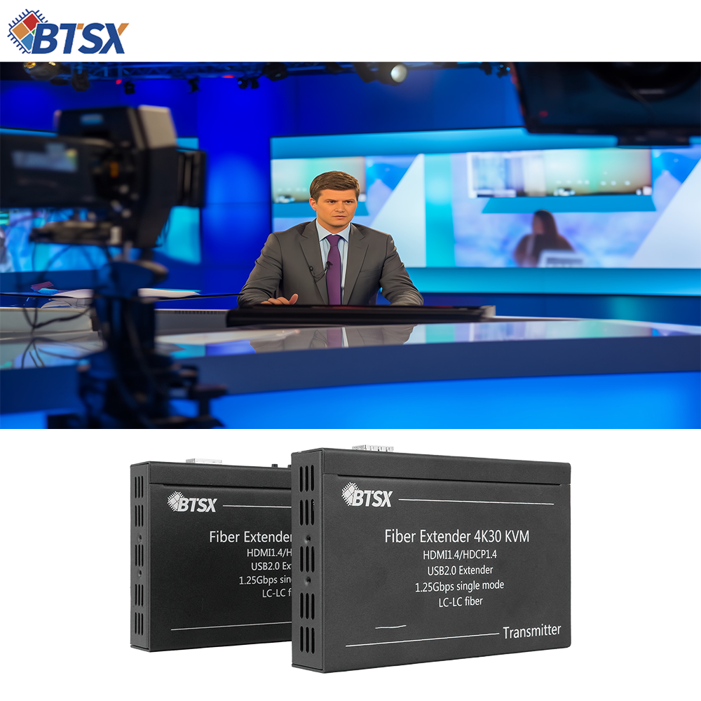 Bitvisus 3840x2160@30Hz HDMI Audio Out 20Km RS232 KVM EDID Fiber HDMI Extender