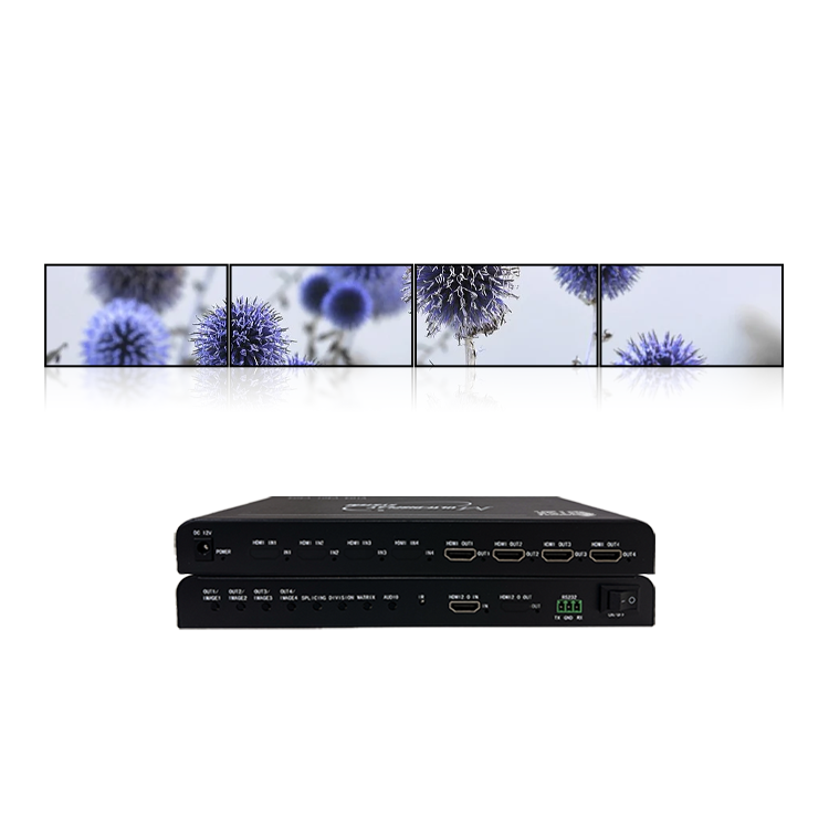 Bitvisus RS232 IR Control HDMI 4K 2x2 Support 4 Hdmi In 4 Hdmi Out Video Wall Procesador TV