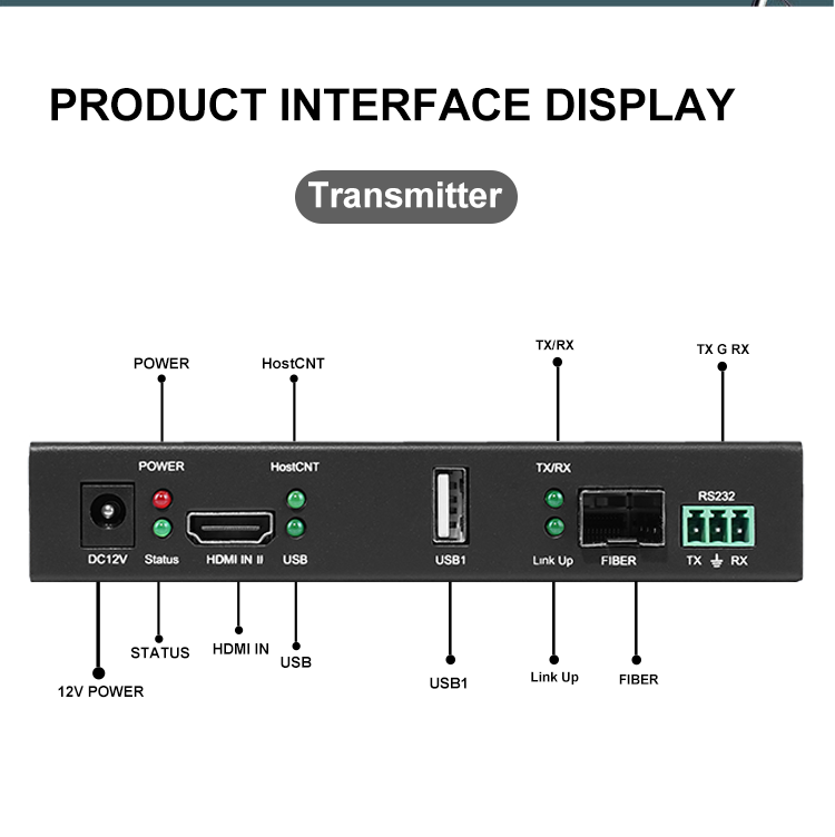 Bitvisus 3840x2160@30Hz HDMI Audio Out 20Km RS232 KVM EDID Fiber HDMI Extender