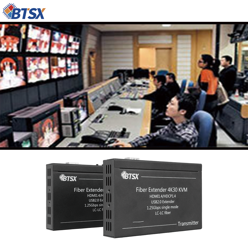 Bitvisus 3840x2160@30Hz HDMI Audio Out 20Km RS232 KVM EDID Fiber HDMI Extender