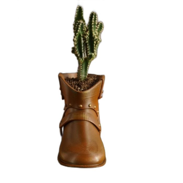 Resin Cowboy Boot Planter or Flower Arrangement Vase