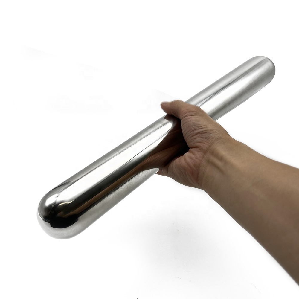 Seamless Stainless Steel Rolling Pin, Nonstick, Straight Dowel Pin, Smooth Mirror Polished (40cm, 16in)