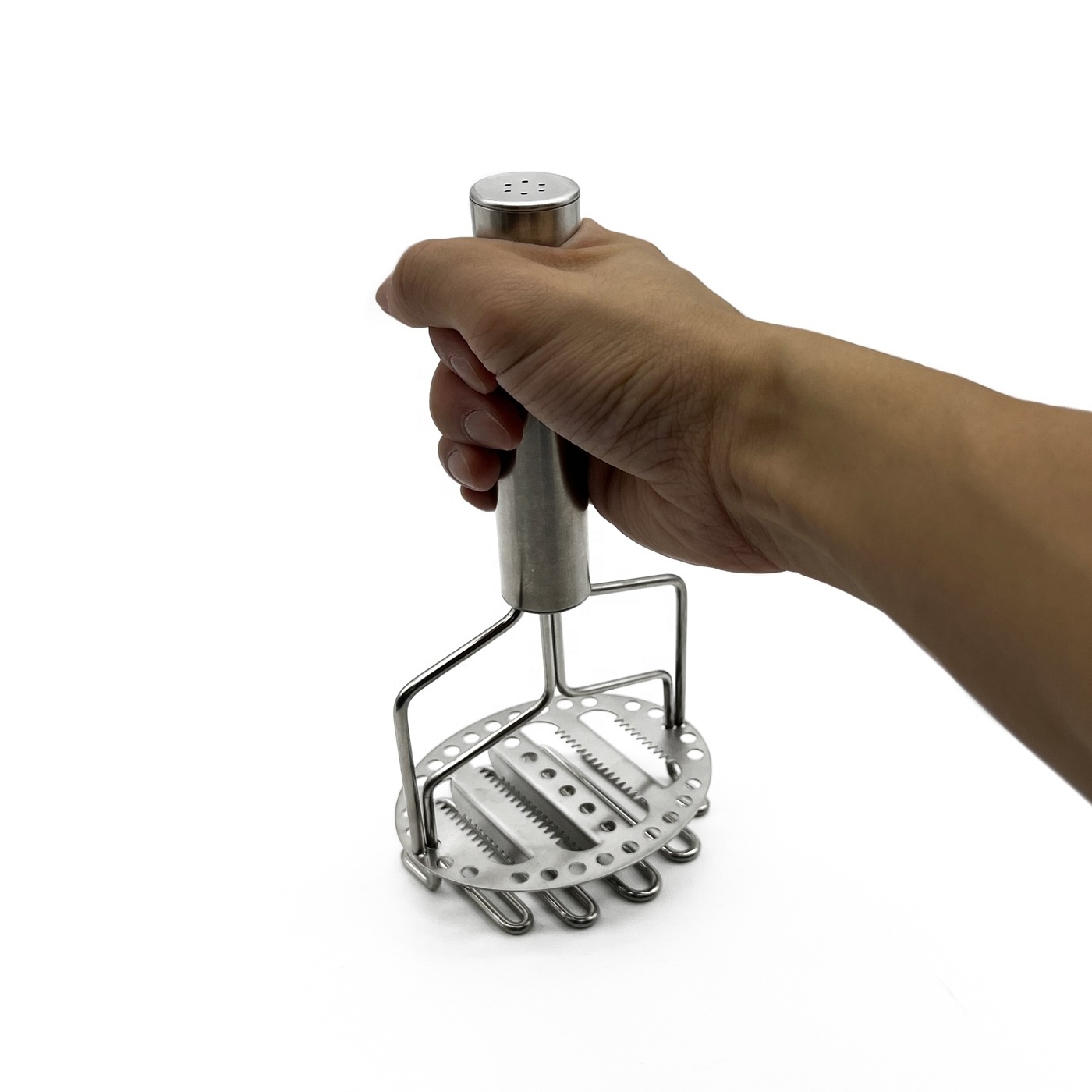 Stainless Steel Dual-Press Potato Masher and Ricer