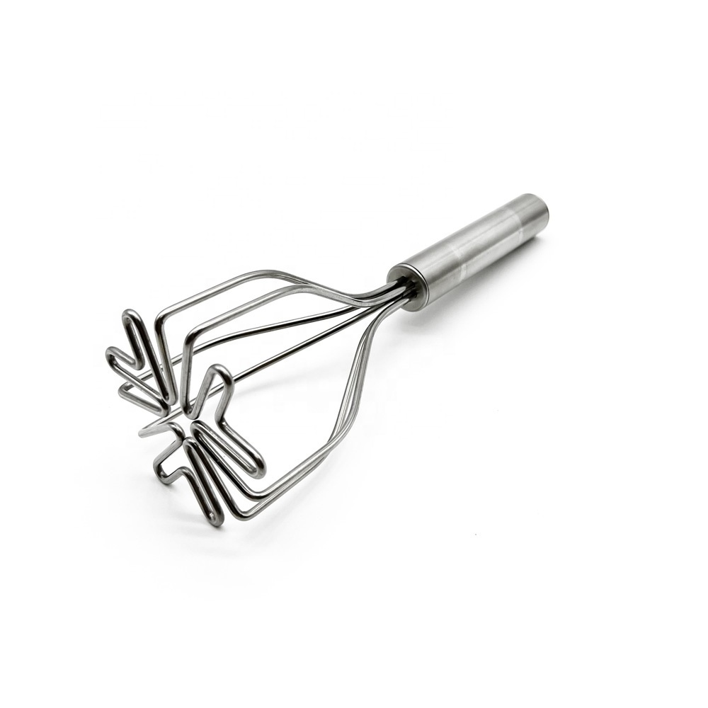 Potato Masher Heart Shape Pattern Potato Ricer Stainless Steel Kitchen Gadget Heavy Duty Metal Cooking Tools