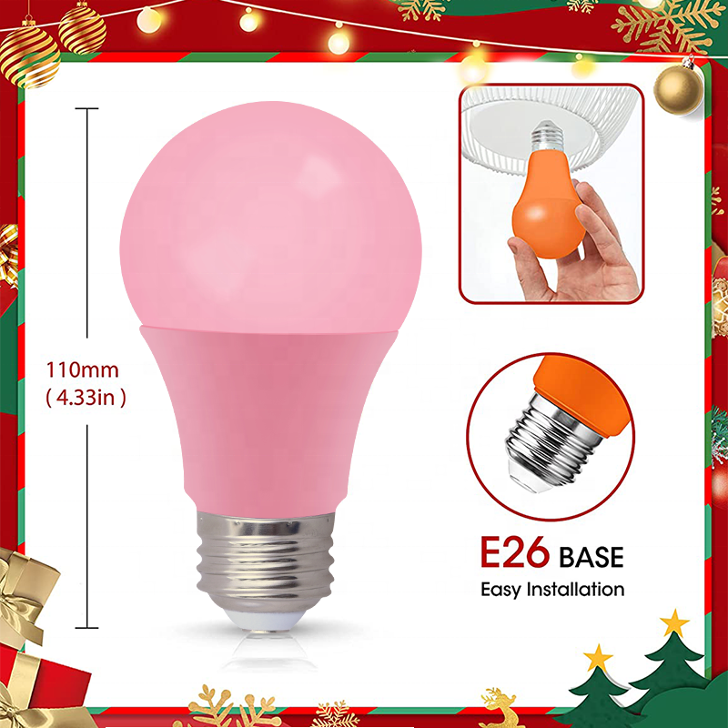 A19 E26 6/9/12/15W LED Pink Bulbs Energy Saving Light Bulbs Home Party Decoration LED Bulbs With UL