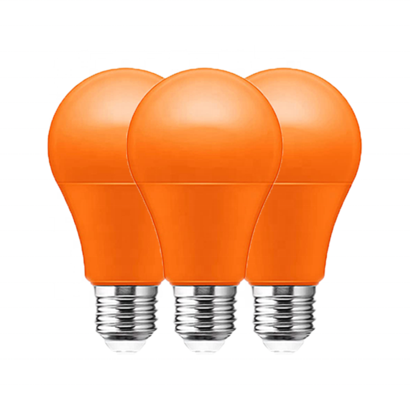 A19 E26 LED Orange Bulbs 6W 9W 12W 15W Energy Saving Light Bulbs For Home Party Decoration