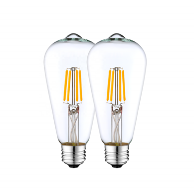 A19 E26 LED Bulb Energy Saving 4/8W Indoor Light Bulb Dimmable Filament Bulb Light with UL