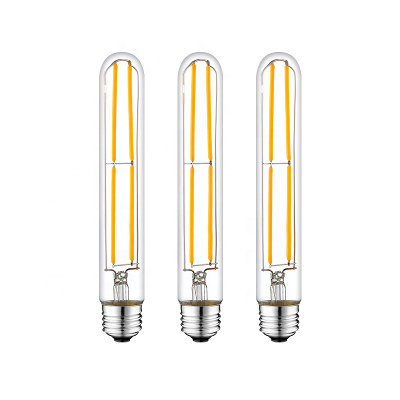 T10 E26 7.3inch Led Bulb Dimmable 2700K 6W Long Lighting Bulb High Quality Tubular Filament Glass Bulb